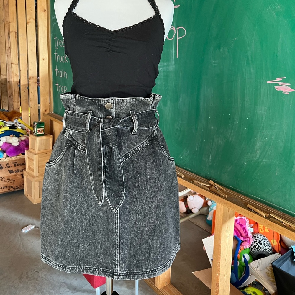 &Other Stories skirt. Size 6. Washed black denim.